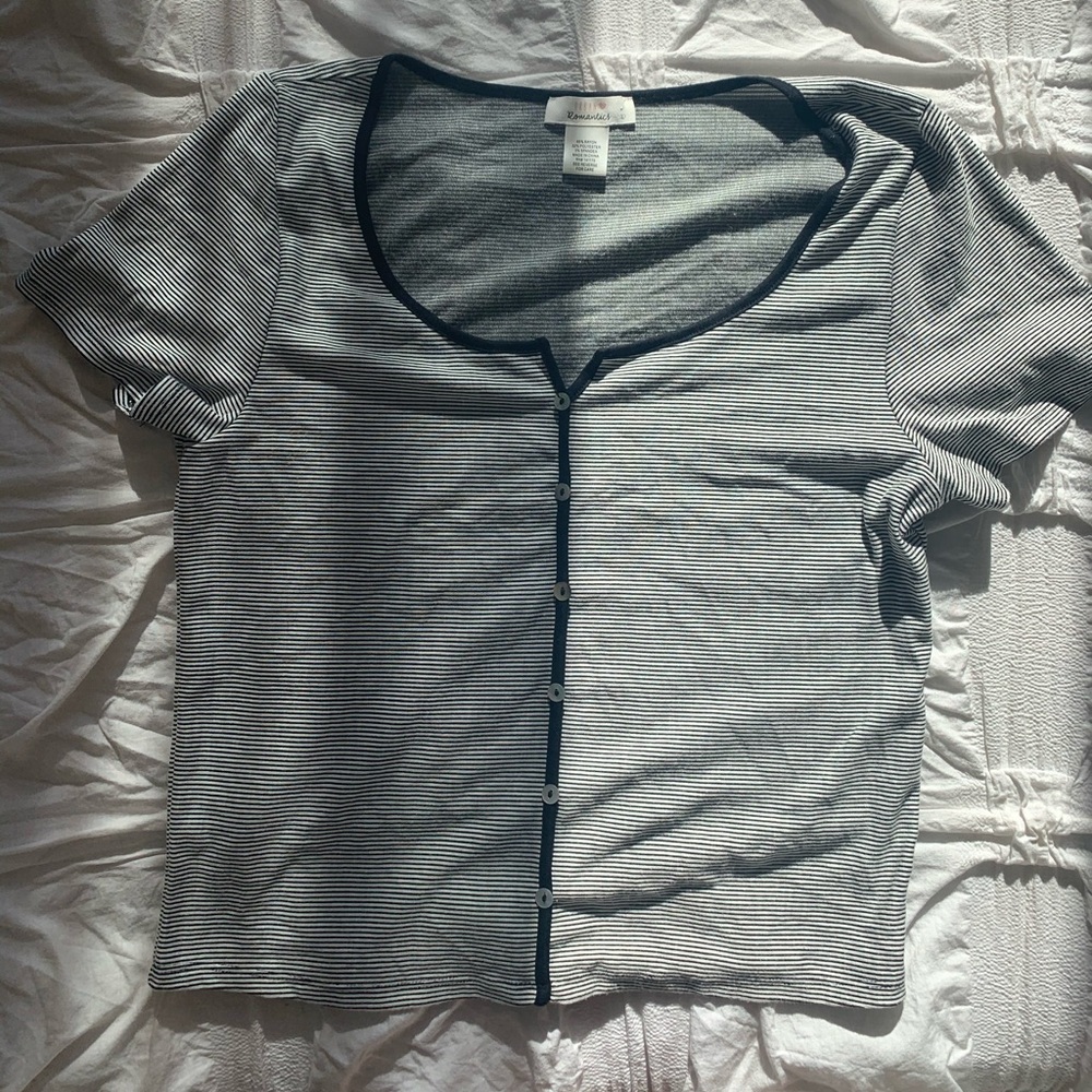 Urban Romantics striped black and white shirt